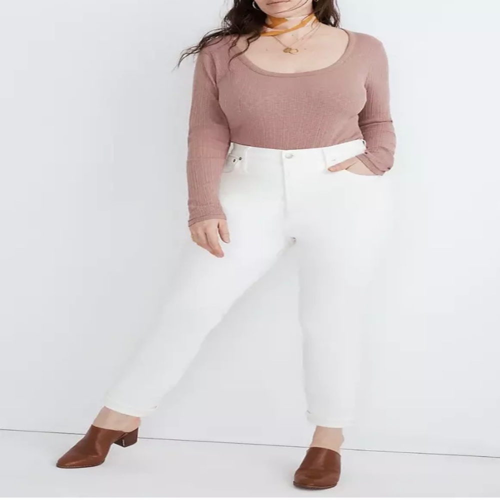Madewell Women's $128 The Petite Perfect Vintage Jean White Denim  Size 30P